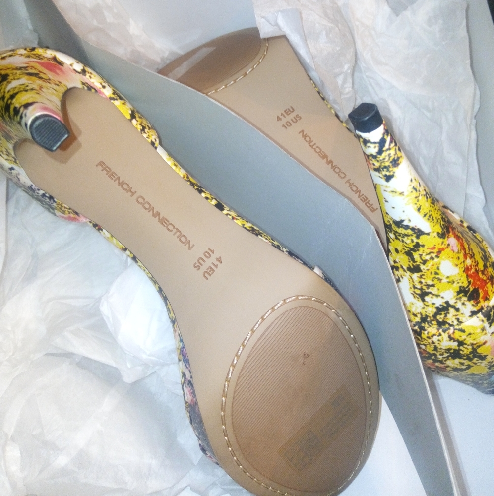 French Connection Multi-colored Floral Nata Dress Sandals Sz 10 NEW - Picture 4 of 6